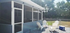 Outdoor seating.