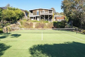 Stay active during your visit with a few rounds of tennis on the private court.
