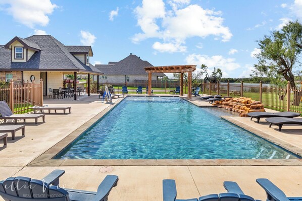 Neighborhood pool down the street available during the summer months!