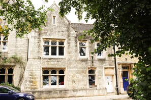Street view, entrance, located on the popular Church Green, steps away from some lovely bars and cafe's