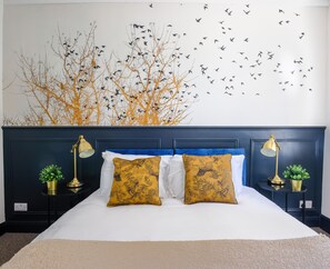 Bedroom 1- Ground floor with King size bed (splits to a twin bed option), rail hanging space