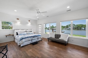 Primary Bedroom over looking the Lake