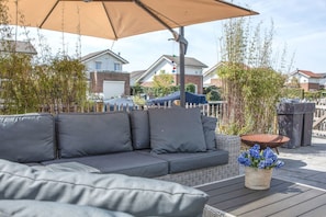 Comfortable outside seating area