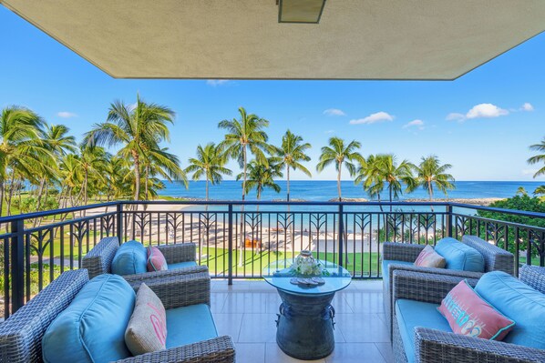 Enjoy gorgeous views from our private lanai.