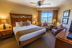 Drift to sleep in the luxury King bed in the bedroom.