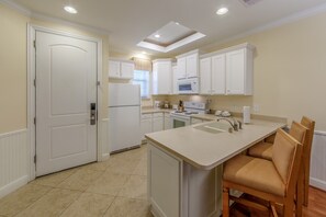 Prepare a meal in the equipped kitchen.