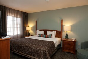 Drift to sleep in a comfortable bed after a wonderful day outside.