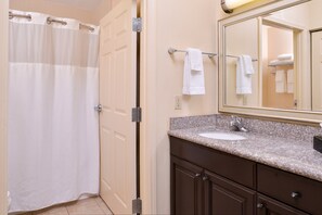 Get ready for your day in the bathroom.