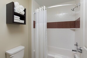 Get ready for your day in the bathroom.