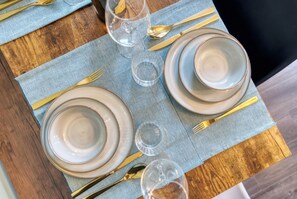 Table set up for a night in