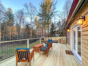 Our wraparound deck is HUGE, it's the perfect place to unwind with friends and family