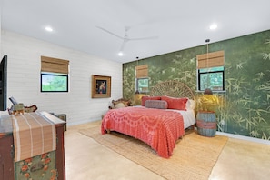 Boho inspired interior with luxury accents
