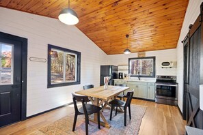Our dining area and fully-stocked kitchenette.