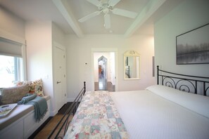 Master Bedroom with river views, window seating, and private bath