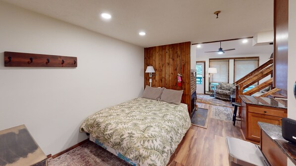 Indoors, Hardwood, Bed, Furniture, Floor