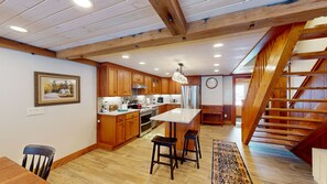 Indoors, Hardwood, Stained Wood, House, Staircase