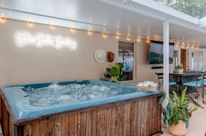 Relax in your own fully private hot tub, amazingly stimulating and exhilarating.