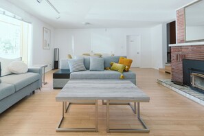 Living Room featuring brand new queen pull out sofa