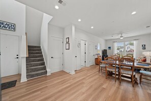 Spacious kitchen, dining and living space