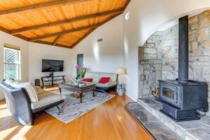 Living Room | Wood-Burning Stove | Main Level