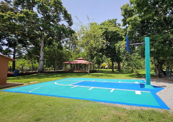 Basketball court for guest.