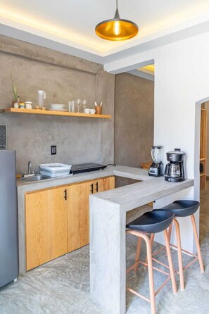 The kitchen is equipped with all the basics