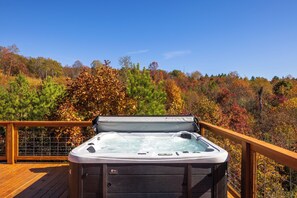 You'll be perched atop the Hocking Hills tree canopy with a stunning vista