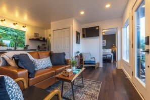 The cabin includes tv, and fast/reliable Starlink WiFi, so you'll stay connected