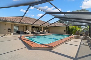 Screened in private pool