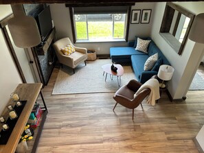 Loving room view from loft.

