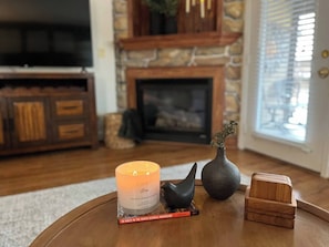 Cozy fireplace in living room