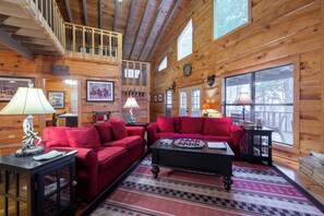 Cozy Living Room with Mountain Views.