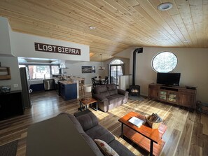 Open Living Area to Kitchen and Dining Room