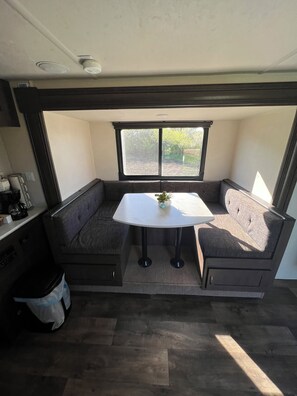 Dinette that converts to a bed as well