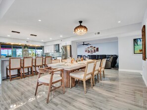 Dining area, Island area and entrance to living room