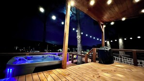 Deck & Hot Tub Night View