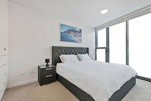 Large bedroom, Aircon + Very comfortable king size bed.