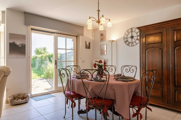 Bright dining area