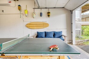 Challenge your friends to a game of ping pong.