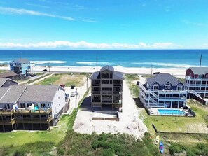 Aerial View of Four Seasons - Oceanfront and Soundfront (Construction Update - June 2024)