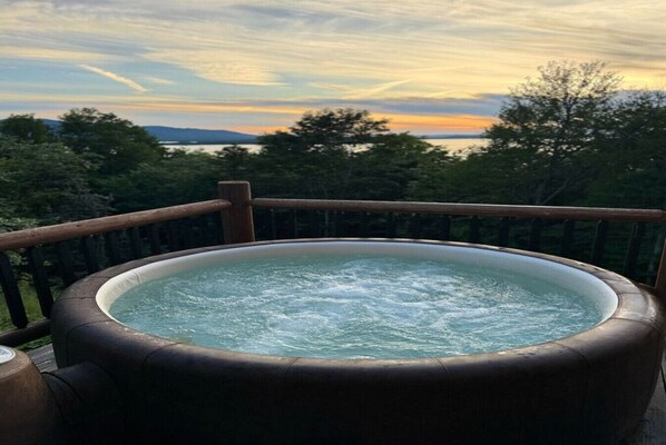 Hot Tub Overlooking Moosehead Lake