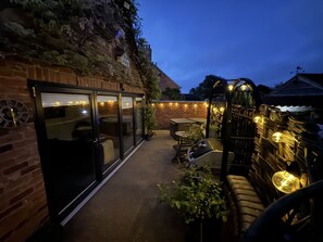 BBQ and outside dining at night