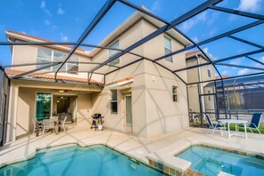 Private Swimming Pool On Screened-In Patio With Sundeck