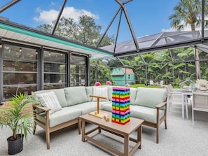 Backyard Seating Area w/ Games