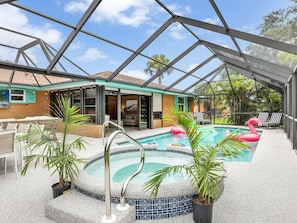 Backyard Pool & Hot Tub