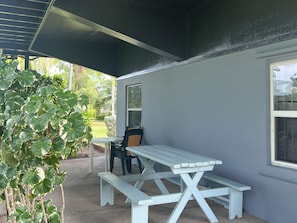 Downstairs patio