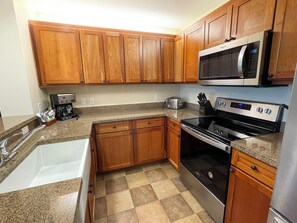 Fully stocked kitchen