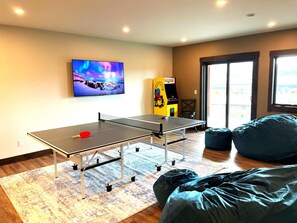 Bottom Level Rec Room with Kitchenette