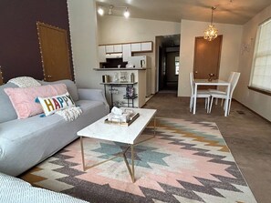 Living, dining and kitchen