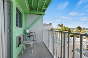 The private balcony faces the Atlantic Ocean.